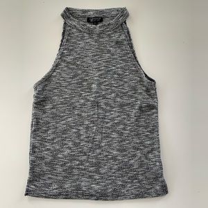 Topshop grey high neck tank top